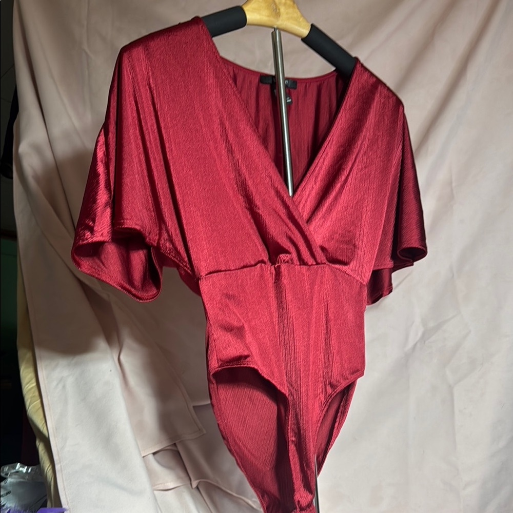 Forever 21 Red Chemise with Satin Finish